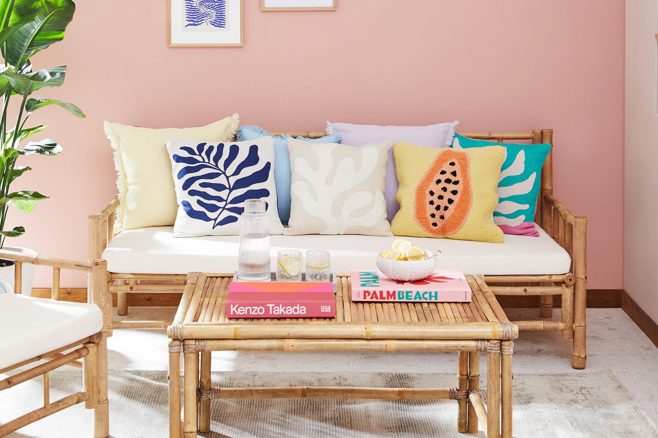 Des coussins estivaux